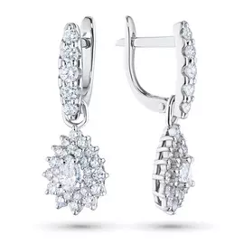 Серьги из белого золота с бриллиантами э0901сг08162200