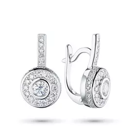 Серьги из белого золота с бриллиантами э0901сг08182400