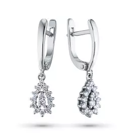 Серьги из белого золота с бриллиантами э0901сг08189300