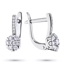 Серьги из белого золота с бриллиантами э0901сг08189500