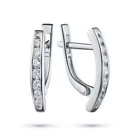 Серьги из белого золота с бриллиантами э0901сг08200109