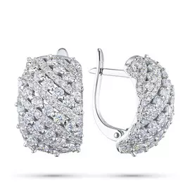Серьги из белого золота с бриллиантами э0901сг09210907