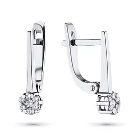 Серьги из белого золота с бриллиантами э0901сг10134800