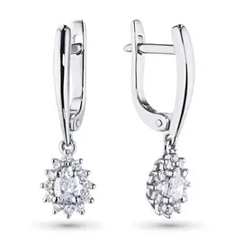 Серьги из белого золота с бриллиантами э0901сг10152500