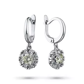 Серьги из белого золота с бриллиантами э0901сг10163800