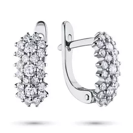 Серьги из белого золота с бриллиантами э0901сг10170100