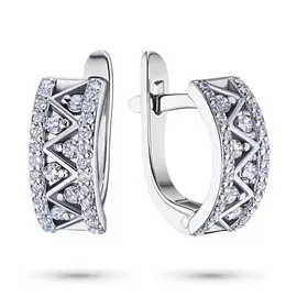 Серьги из белого золота с бриллиантами э0901сг10170700