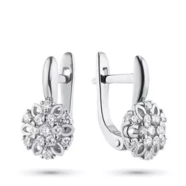 Серьги из белого золота с бриллиантами э0901сг10170800