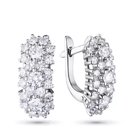 Серьги из белого золота с бриллиантами э0901сг10170900