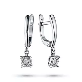 Серьги из белого золота с бриллиантами э0901сг10173400