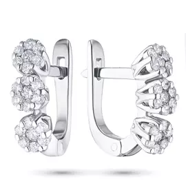 Серьги из белого золота с бриллиантами э0901сг10173700