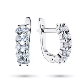 Серьги из белого золота с бриллиантами э0901сг10175900