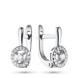 Серьги из белого золота с бриллиантами э0901сг10177400
