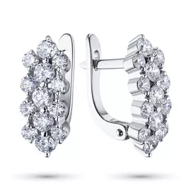 Серьги из белого золота с бриллиантами э0901сг10184200