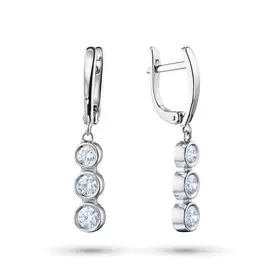Серьги из белого золота с бриллиантами э0901сг10200001