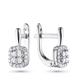 Серьги из белого золота с бриллиантами э0901сг11174400