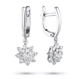 Серьги из белого золота с бриллиантами э0901сг11199100