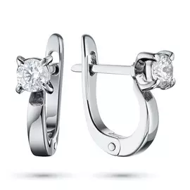 Серьги из белого золота с бриллиантами э0901сг12082800