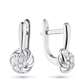Серьги из белого золота с бриллиантами э0901сг12170400
