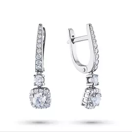 Серьги из белого золота с бриллиантами э0901сг12183500
