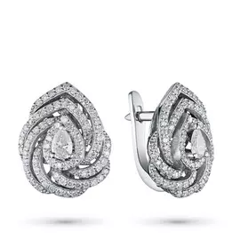 Серьги из белого золота с бриллиантами э0901сг12190090