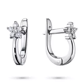 Серьги из белого золота с бриллиантами э0901сг12191140