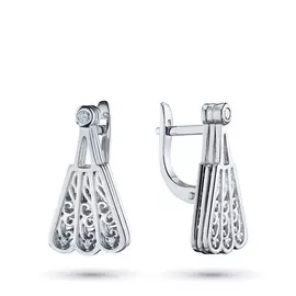 Серьги из белого золота с бриллиантами э0901сг12193650