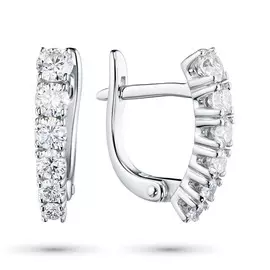 Серьги из белого золота с бриллиантами э0901сг12200016