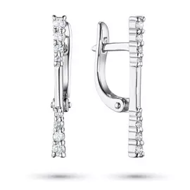 Серьги из белого золота с бриллиантами э0901сг12200018