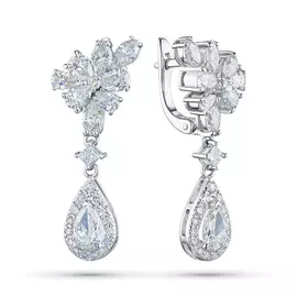 Серьги из белого золота с бриллиантами э0901сг12200614