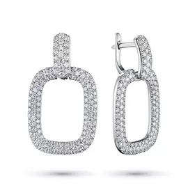 Серьги из белого золота с бриллиантами э0901сг12200907