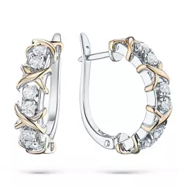 Серьги из белого золота с бриллиантами э1101сг06164900