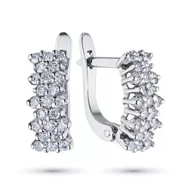 Серьги из белого золота с бриллиантом э0901сг05186600