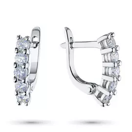Серьги из белого золота с бриллиантами э0901сг11182000