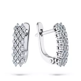 Серьги из белого золота с бриллиантом э0901сг04201505