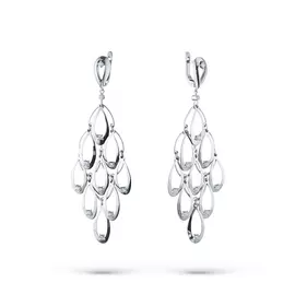 Серьги из белого золота с бриллиантом э0901сг04201381