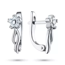 Серьги из белого золота с бриллиантами э0901сг09102200