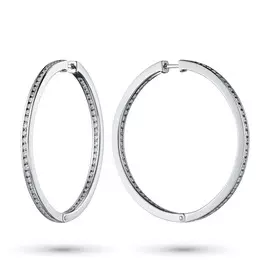 Серьги из белого золота с бриллиантом гд09с051805