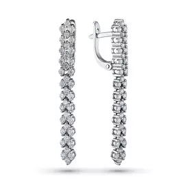 Серьги из белого золота с бриллиантом э0901сг01160500