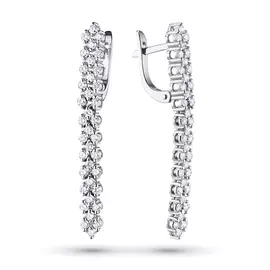 Серьги из белого золота с бриллиантом э0901сг01179400