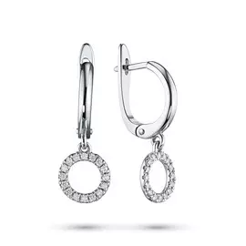 Серьги из белого золота с бриллиантом э0901сг01183300