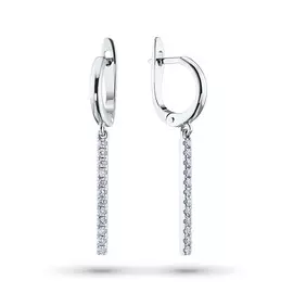 Серьги из белого золота с бриллиантом э0901сг01183500