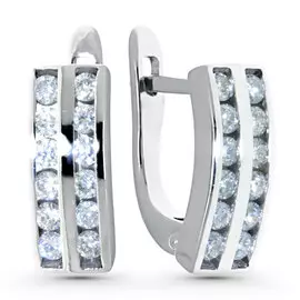 Серьги из белого золота с бриллиантами э0901сг02130300