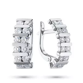 Серьги из белого золота с бриллиантом э0901сг02159700