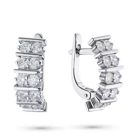 Серьги из белого золота с бриллиантом э0901сг02190700