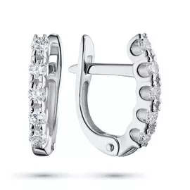 Серьги из белого золота с бриллиантом э0901сг02210103