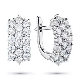 Серьги из белого золота с бриллиантами э0901сг02210916