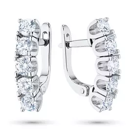 Серьги из белого золота с бриллиантом э0901сг03185000