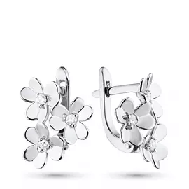 Серьги из белого золота с бриллиантом э0901сг03185300