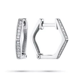 Серьги из белого золота с бриллиантом э0901сг03210513